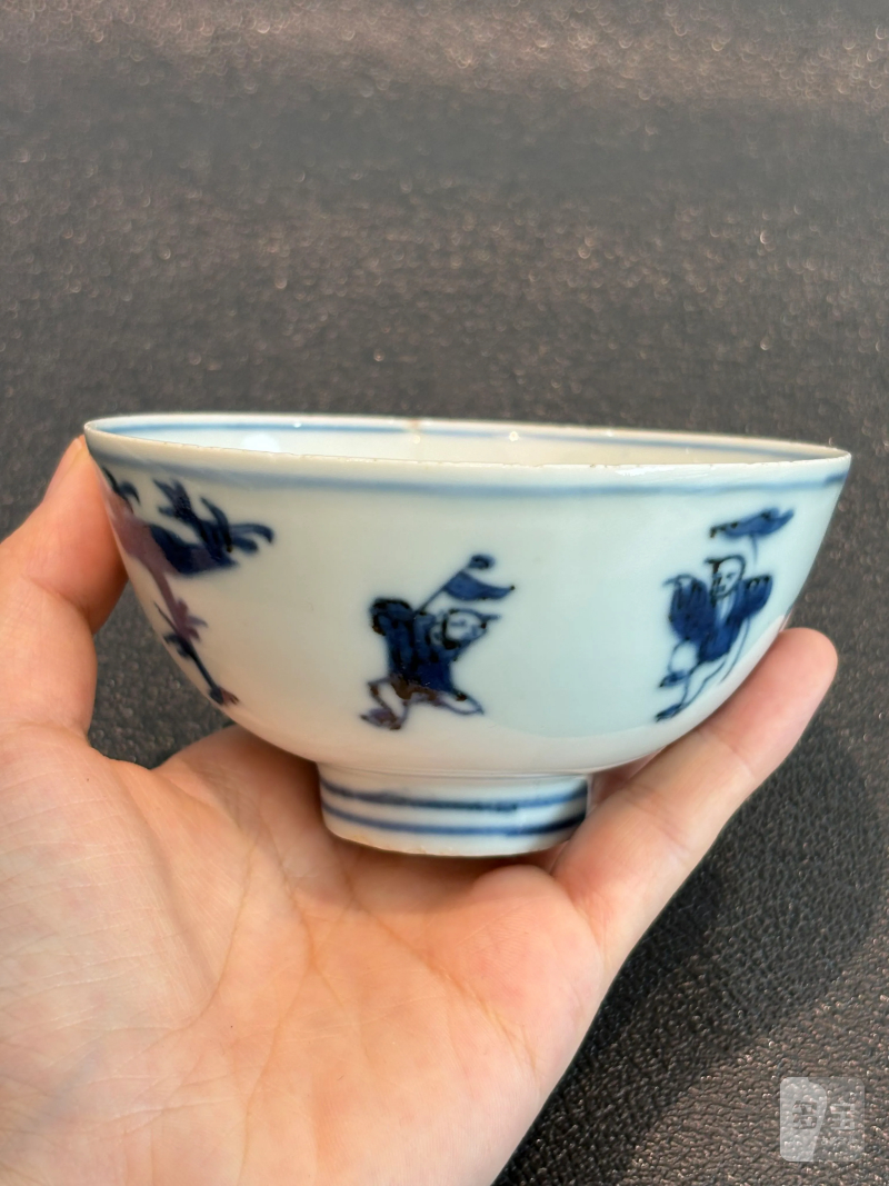 明晚期 青花婴戏图茶圆 - 图10